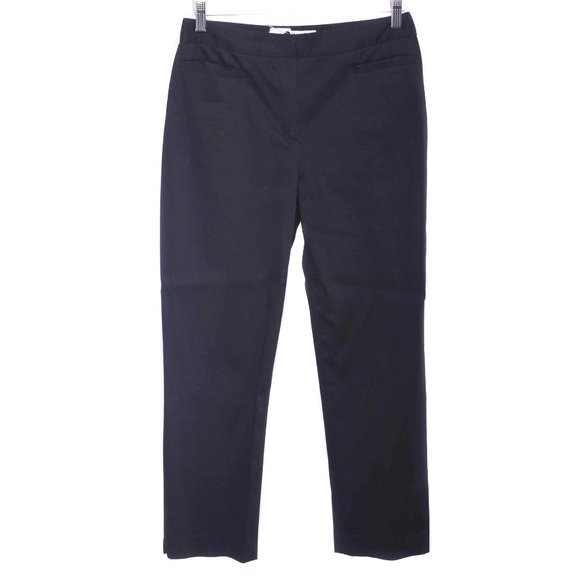 REAL CLOTHES Black Textured Stripe Ankle Trousers - Picture 1 of 4